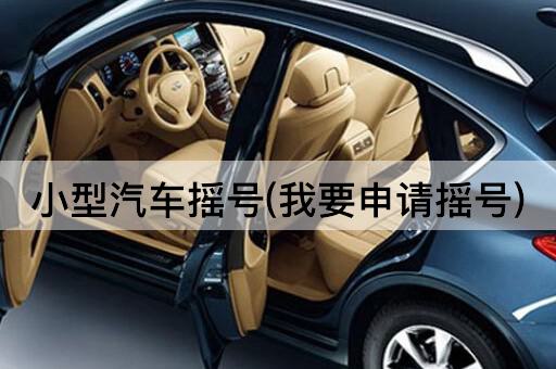 小型汽车摇号(我要申请摇号)
