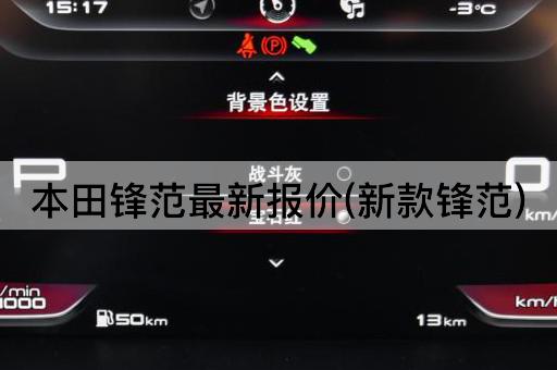 本田锋范最新报价(新款锋范)